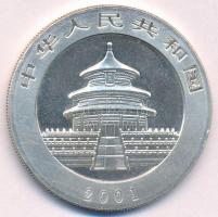 Kína 2001. 10Y Ag "Panda" multicolor festett (1oz/0.999) T:PP
China 2001. 10 Yuan Ag &quo...