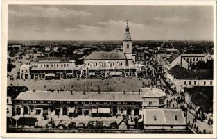 1939 Beregszász, Beregovo, Berehove; Piac tér, üzletek / main square, shops