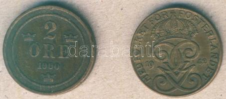 Svédország 1900. 2ö + 1942. 2ö T:3