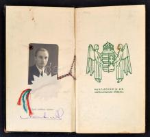 1943 Magyaróvári M. Kir. Mezőgazdasági Főiskola leckekönyv, 50 fillér illetékbélyeggel
