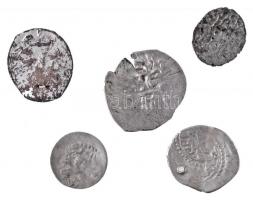 Törökország 5db-os vegyes sérült, rossz tartású ezüstérme tétel T:3-  Turkey 5pcs of various silver coins in bad condition C:VG