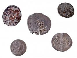 Törökország 5db-os vegyes sérült, rossz tartású ezüstérme tétel T:3- 
Turkey 5pcs of various silver...