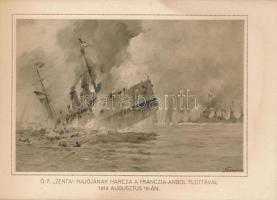 A Cs. és Kir. Haditengerészet a világháborúban. Ramberg báró, korvettkapitány festményei után. A mű ...