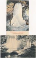 Dobsina, jégbarlang / ice cave - 9 db használatlan régi képeslap jó minőségben / 9 pre-1945 unused postcards in good condition