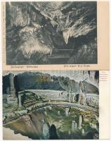 Dobsina, jégbarlang / ice cave - 9 db használatlan régi képeslap jó minőségben / 9 pre-1945 unused p...