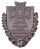 Csehszlovákia 1986. 120 Jahre ÓKB Schladming 1.6.1986 fém jelvény (35x45mm) T:2 Czechoslovakia 1986. 120 Jahre ÓKB Schladming 1.6.1986 metal badge (35x45mm) C:XF