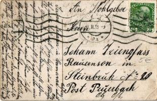 1913 Osztrák-magyar katonai felvonulás / Austro-Hungarian K.u.K. military parade, litho (EK)