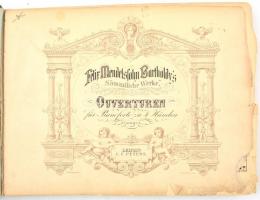 Mendelssohn: Zongoradarabok + Schubert: Indulók, könyvbe kötve, széteső állapotban