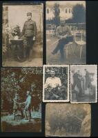 Vegyes katonai fotó tétel az I. és II. világháborúból, 15 db, vegyes méretben