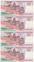 2006. 500Ft "50. évforduló 1956. október 23." (4x) sorszámkövetők "EC 7158968 - EC 71...
