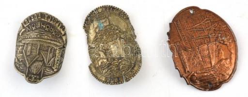 Fa túrabot jelvényekkel + 3 db botjelvény, h: 88 cm