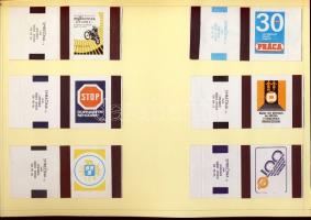 528 darabos cseh és lengyel gyufacímke gyűjtemény 3 mappában