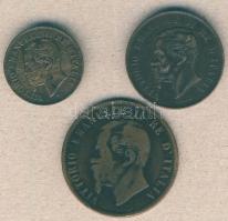 Olaszország 1862-67. 2c, 5c, 10c T:3