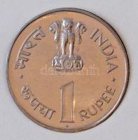 India 1964. 1R Ni "Jawaharlal Nehru halálának emlékére" sérült dísztokban, angol nyelvű tá...