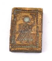 XIX. sz. eleje: Bronz pecsétnyomó figurális vésettel. 2,5x2,2 cm