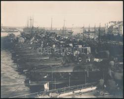 cca 1916 Torpedórombolók a kotori? kikötőben 24x18 cm