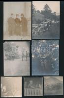 cca 1914-1918 37 db vegyes méretű fotó az I. világháborúból, 5,5×4 és 17×11,5 cm közötti méretekben