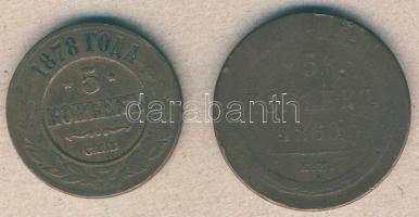 Oroszország 1860. 5k T:4 + 1878. 5k T:3