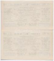 Kaposvár 1872. "Nagy Ezüst-sorsjáték" 50kr értékű sorsjegy (2x) sorszámkövetők T:I