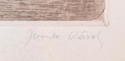 Jurida Károly (1935-2009):  Parlament, Rézkarc, papír. Jelzett. 29x38 cm