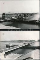 Magyar Néphadsereg hídavatási meghívója, mellékelt fényképekkel, rajzzal kiegészítve (katonavonat, s...