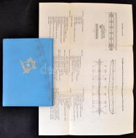 Magyar Néphadsereg hídavatási meghívója, mellékelt fényképekkel, rajzzal kiegészítve (katonavonat, s...