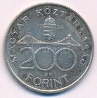 1994. 200Ft Ag "Deák" (2x) T:1-,2 kis patina 
Adamo F13.1