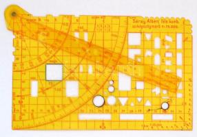 Sáray Albert-féle térképszögmérő leíró füzettel
