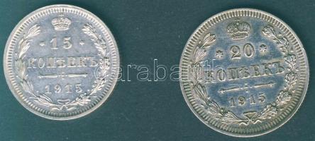 Oroszország 1915. 15k Ag + 20k Ag T:2
