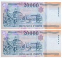 2007. 20.000Ft (2x) sorszámkövetők "GC 9744910 - GC 9744911" T:I