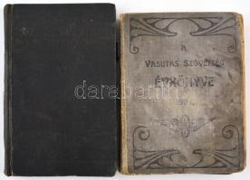 2db vasutas nyomtatvány: Mozdonyvezetők zsebnaptára 1939, A Vasutas Szövetség évkönyve 1903. Megviselt vászonkötésben