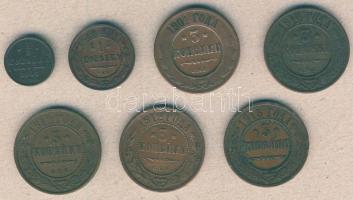 Oroszország 1897-1915. 1/2k (1x), 1k (1x), 3k (5x) 4klf évszámmal T:3