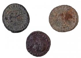 Római Birodalom 3db-os vegyes római rézpénz tétel a Kr.u. III-IV. századból T:2-,3 
Roman Empire 3p...