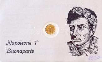 DN Bonaparte Napóleon modern mini Au pénz, lezárt, eredeti műanyag tokban (0.333) T:  ND Napoleon Bonaparte modern mini Au coin in sealed plastic case (0.333) C:BU