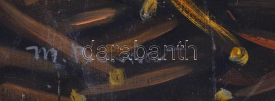 Jelzés nélkül:  Árvíz után. Olaj, vászon, Sérült. 100x73 cm