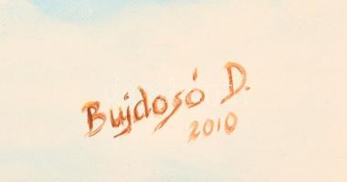 Bujdosó Dénes (1932-): Női energia. Olaj, vászon, jelzett, 62x70 cm Keretben