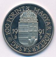 1991. 100Ft Cu-Ni "II. János Pál pápa látogatása" T:PP Adamo EM119