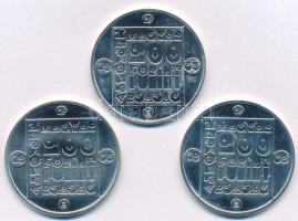 1985. 200Ft Ag (3xklf) "Természetvédelem - Mocsári Teknős, Vadmacska, Vidra" T:1
Adamo EM...