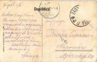 Zagreb, Zágráb; Maksimir. Montázslap vitorlás csónakkal / Montage with sailing boat. Lederer & P...