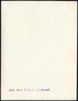 cca 1933 Kinszki Imre (1901-1945) budapesti fotóművész hagyatékából pecséttel jelzett vintage fotó (...