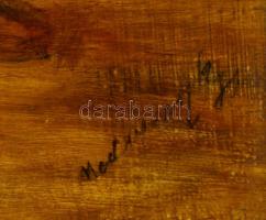 Mednyánszky jelzéssel: Ülő férfi portré, olaj,vászon, fa keretben, 47×34 cm