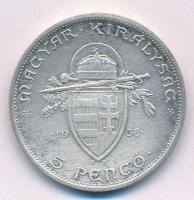 1938. 5P Ag "Szent István" T:1- patina Adamo P8.1