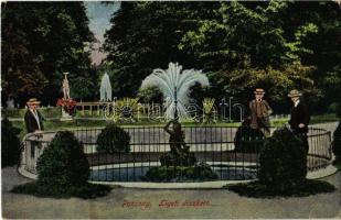1917 Pozsony, Pressburg, Bratislava; Ligeti díszkert / park