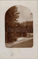 1918 Selmecbánya, Schemnitz, Banská Stiavnica; út az erdőben / road in the forest. photo