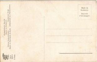 Humoristische Hunde. Dackel als Rettigweib  / A Dachshund dog as a marketwoman. Serie 2047/4. 6. Des...