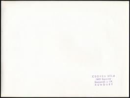 cca 1968 Csonka Béla (1938-2018) kaposvári fotóművész hagyatékából pecséttel jelzett vintage fotó, a...
