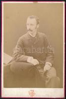 1878 Fergus műtermében készült, feliratozott vintage fotó, 16,4x11 cm