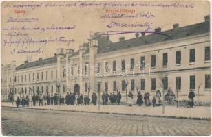 1908 Nyitra, Nitra; József főherceg honvéd laktanya. Rasofszky műintézete kiadása / K.u.K. military barracks (b)