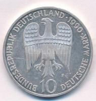 NSZK 1990F 10M Ag "I. Barbarossa Frigyes" T:1- FRG 1990F 10 Mark Ag "Frederick I Barb...