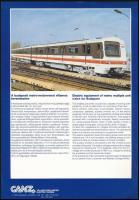 cca 1987 A budapesti metró-motorvonat villamos berendezése. A Ganz-Hunsler G2 kísérleti metrókocsik prospektusa, magyar és angol nyelven, a hátoldalán leírással, 1 sztl. lev.